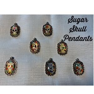 NWT Handmade Sugar Skull Pendants in 6 Styles! You Choose!